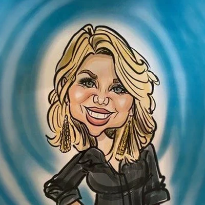 A caricature headshot of Shannon